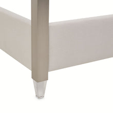 Load image into Gallery viewer, AICO Penthouse/Lanterna King Canopy Channel Tufted Upholstered Bed in Silver Mist
