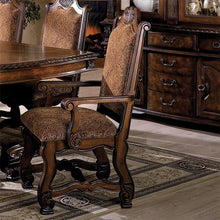Load image into Gallery viewer, Crown Mark Neo Renaissance Dining Arm Chair in Warm Brown (Set of 2) 2401A
