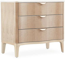 Load image into Gallery viewer, AICO Malibu Crest 3 Drawer Nightstand in Blush

