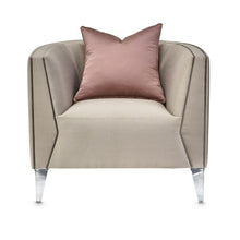 Load image into Gallery viewer, AICO Furniture Linea Matching Chair Metallic in Silver Mist
