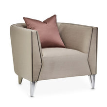 Load image into Gallery viewer, AICO Furniture Linea Matching Chair Metallic in Silver Mist
