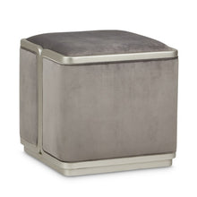 Load image into Gallery viewer, AICO Furniture Linea Linea Ottoman Gray Pearl in Silver Mist
