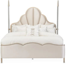 Load image into Gallery viewer, AICO Malibu Crest Cal King Scalloped Poster Bed in Chardonnay
