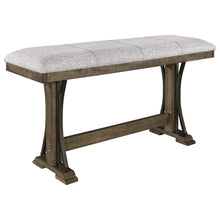 Load image into Gallery viewer, Crown Mark Quincy Counter Height Bench in Light Brown image
