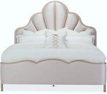 Load image into Gallery viewer, AICO Malibu Crest King Scalloped Panel Bed in Chardonnay
