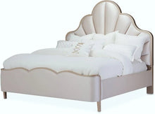 Load image into Gallery viewer, AICO Malibu Crest King Scalloped Panel Bed in Chardonnay
