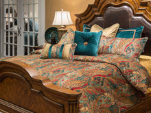 Load image into Gallery viewer, AICO Seville 9-pc Queen Comforter Set in Honey
