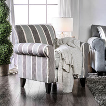 Load image into Gallery viewer, Misty Blue/Gray Stripe Chair
