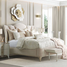 Load image into Gallery viewer, AICO Furniture La Marisia California King Upholstered Platform Bed in Creamy Pearl
