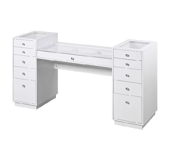 SLAYSTATION® ODETTE VANITY TABLE WITH TOP DISPLAY DRAWERS